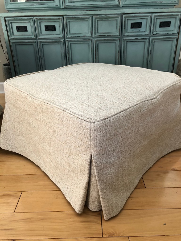 Waterfall Skirted Ottoman